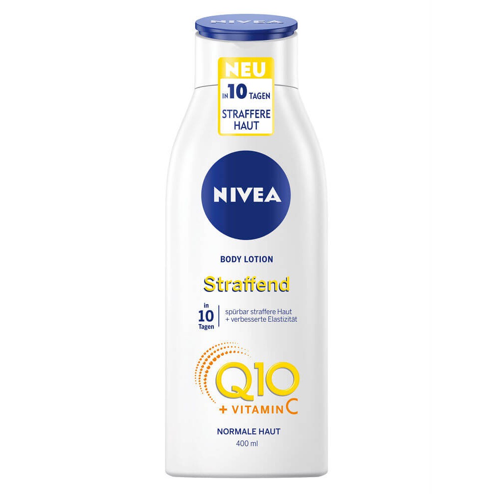 Sữa dưỡng thể NIVEA Q10 Plus Hautstraffende Body Lotion + Vitamin C cho da thường & da khô, 400ml