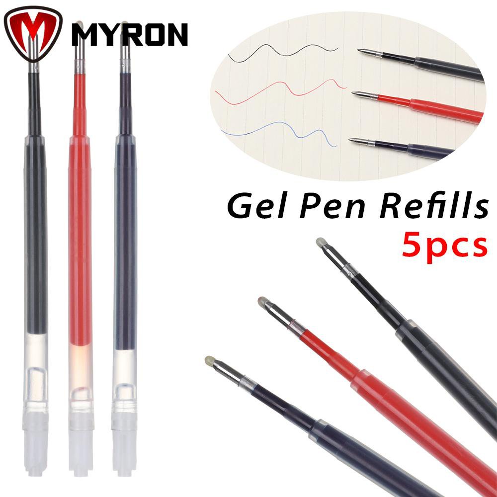 Set 5 ruột bút bi mực đen / xanh thay thế dạng xoay nhiều màu sắc