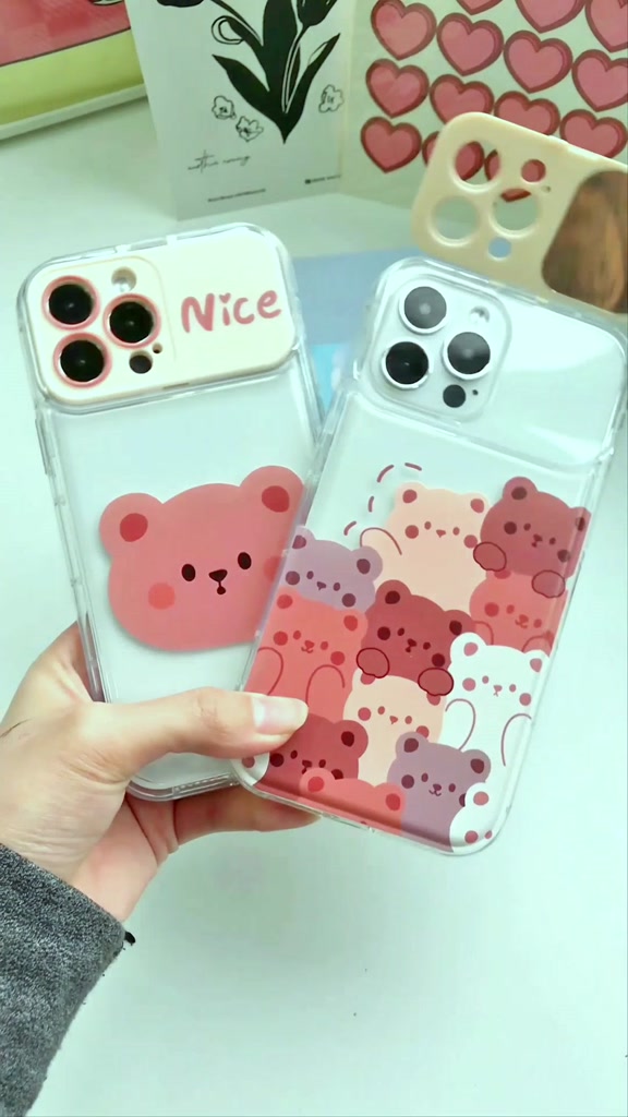 Ốp lưng tráng gương cute bear cho 6 6plus 6s 6splus 7 7plus 8 8plus x xs 11 12/13 14 pro max promax iphone plus | BigBuy360 - bigbuy360.vn