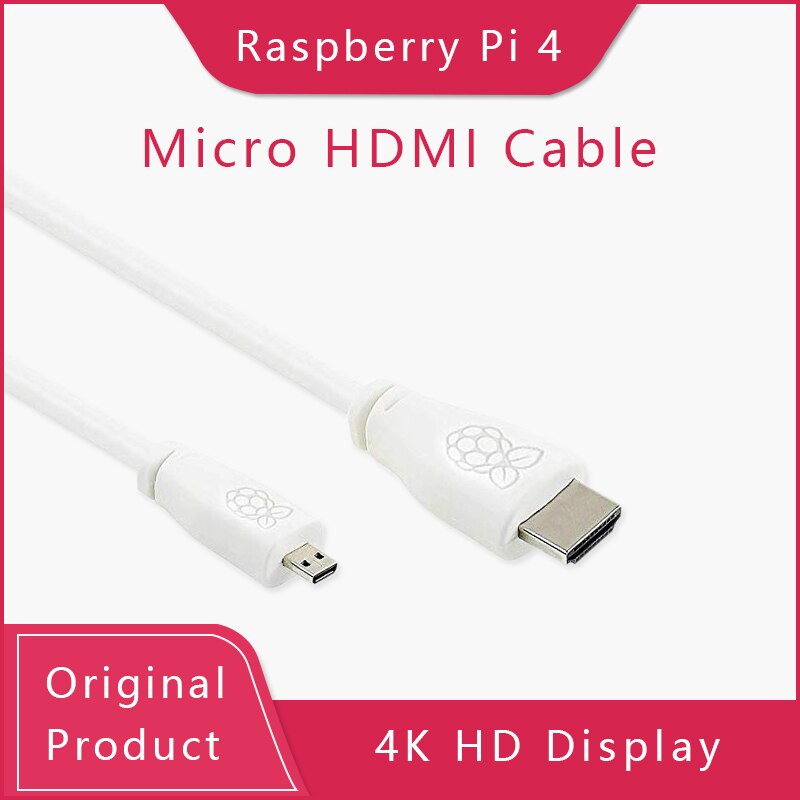 Cable chuyển microHDMI to HDMI Official dành cho Raspberry Pi 4 - Hàng Chính Hãng | WebRaoVat - webraovat.net.vn