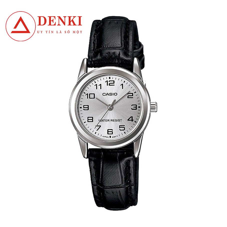 Đồng hồ nữ dây da Casio chính hãng Anh Khuê LTP-V001L-7BUDF