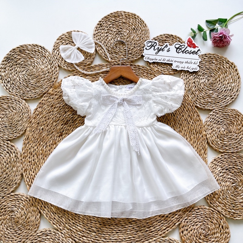 [4-18kg] Váy Lolita Yếm Hoa Tulip RYL’S CLOSET Cho Bé Gái Sơ Sinh, Đầy Tháng, Thôi Nôi, Sinh Nhật V0