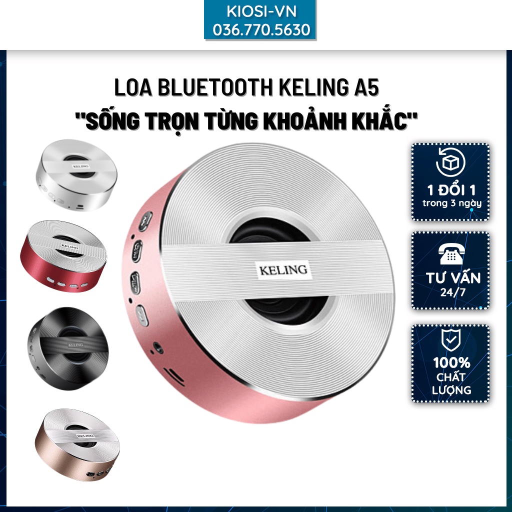Loa công suất lớn, Loa di động bluetooth không dây Keling A5 -dc2303 NGHE NHẠC LIÊN TỤC KHÔNG NGẮT QUÃNG