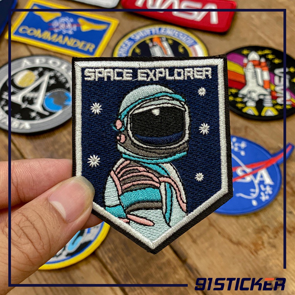 PATCH VẢI VELCRO NASA, SPACEOUT khoá dán dùng trang trí quần áo quân đội, mũ(nón), balo