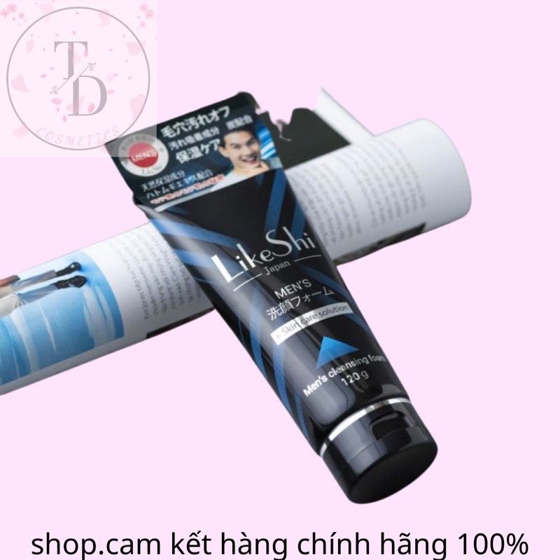 Sữa Rửa Mặt Nam trắng da sạch mụn LIKESHI nhật bản 120ml hàng chính hãng