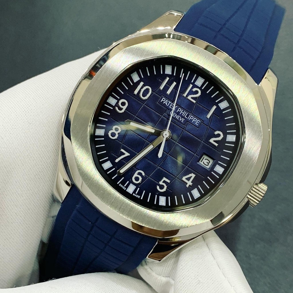 Đồng Hồ Nam PP GENEVE Viền Trơn Máy Cơ Automatic Nhật 41mm, Mặt Số Chống Nước 5ATM
