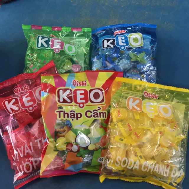 Kẹo oishi nhiều vị  Kẹo oishi me/thập cẩm/ soda chanh/ ổi/ vải/ bạc hà/ tăng lực 90g DA37