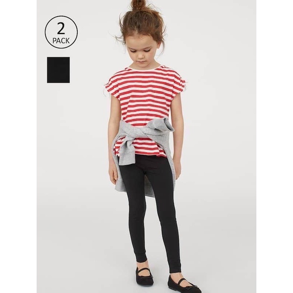 Set 4 quần legging cotton co giãn 4c cho bé gái size từ 12-32 cân