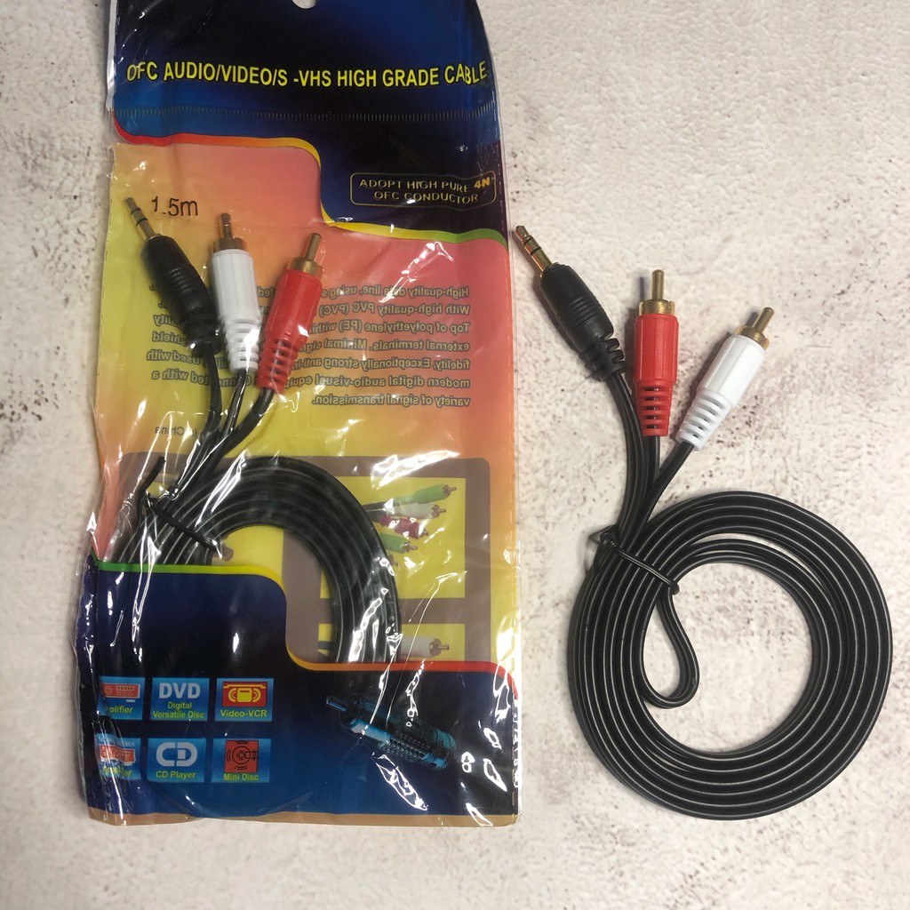 Dây loa 3.5 ra AV 1.5m