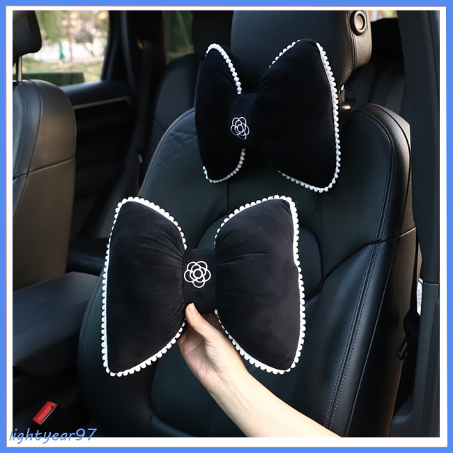 Gối Tựa Đầu Hình Nơ Bằng Lông Nhung Gắn Ghế Ngồi Xe Hơi