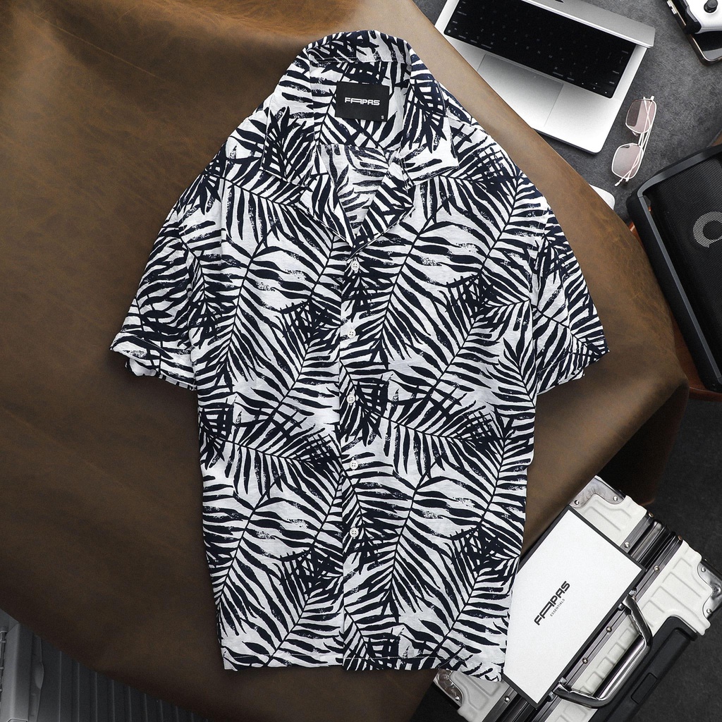Áo Sơ Mi Oah Tay Ngắn Họa Tiết Đậm Chất Mùa Hè Chất Cotton Mỏng Nhẹ Thoáng Mát, Áo Cuban Shirt Trẻ Trung - FAPAS