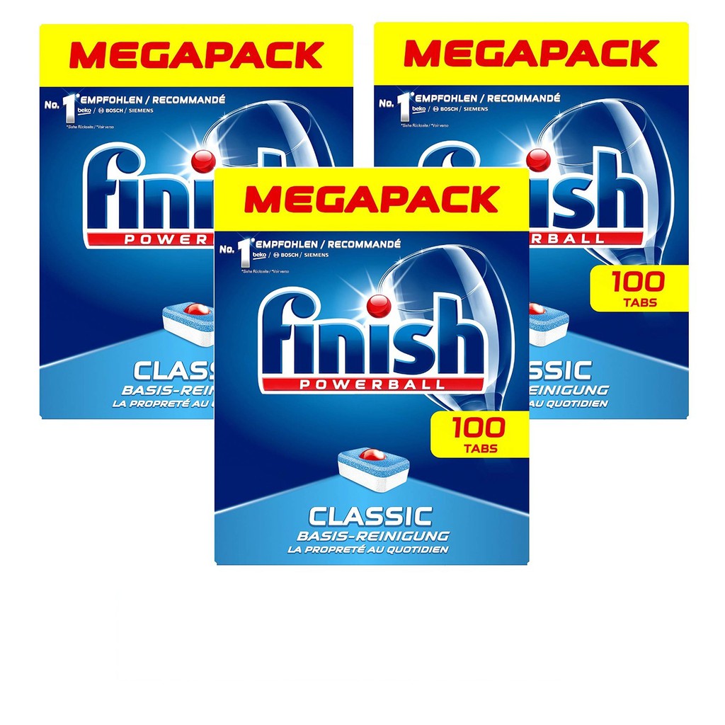 Viên rửa chén bát finish 100 viên dùng cho máy rửa bát