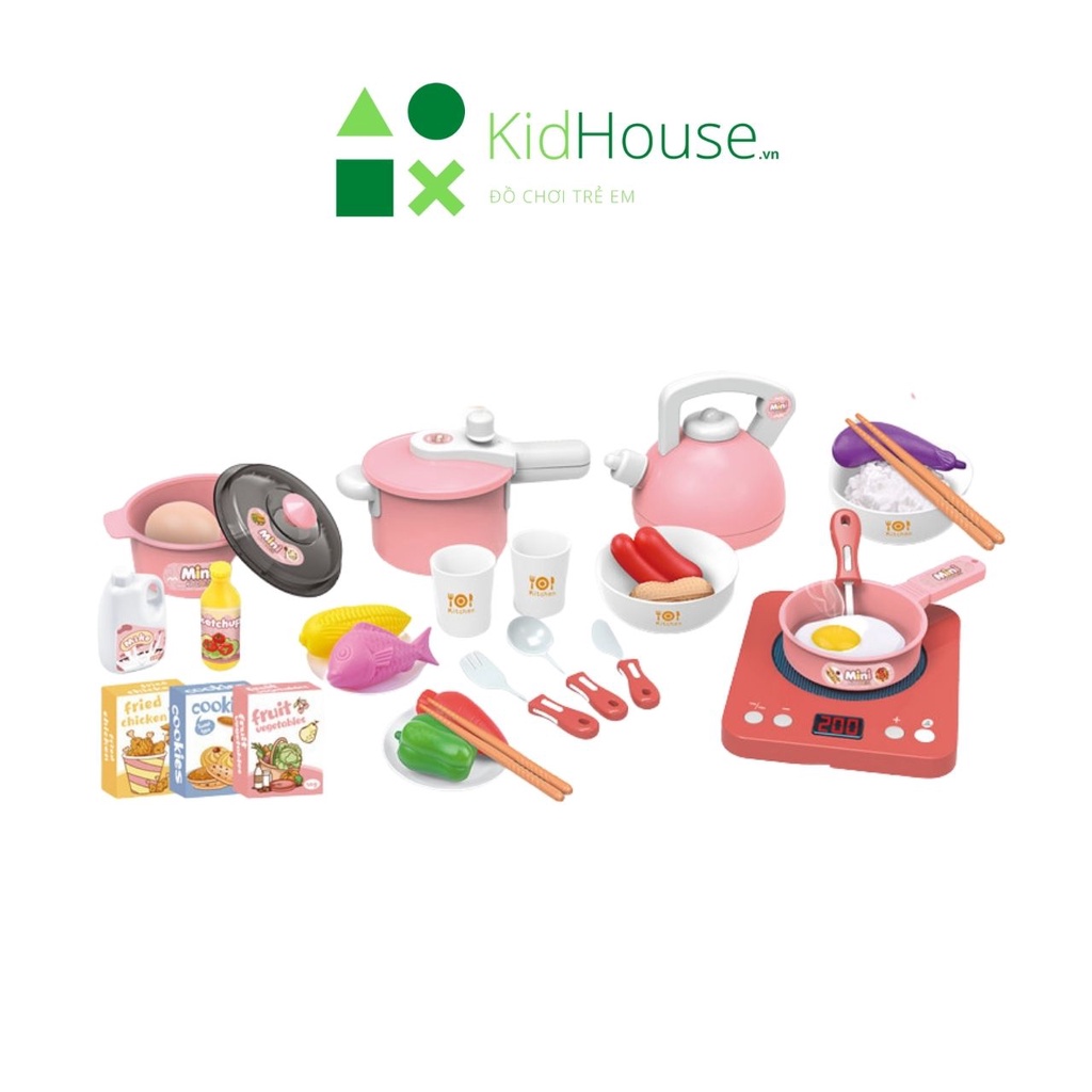 Bộ đồ chơi nấu ăn mini đồ chơi nhà bếp set 36 chi tiết dành cho bé giúp bé phát triển tư duy thương hiệu Kidhouse.vn