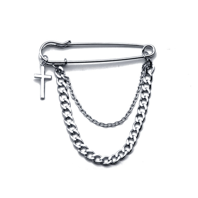 Ghim cài áo hình dây xích phong cách harajuku cá tính