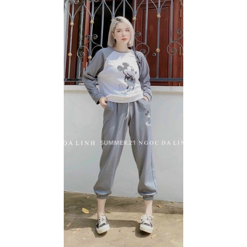 (MẪU MỚI) SÉT BỘ NỈ CHUỘT MIKI NĂNG ĐỘNG CHỐNG NẮNG ĐI CHƠI KHÔNG NGẠI NẮNG NÓNG PU HHP FASHION