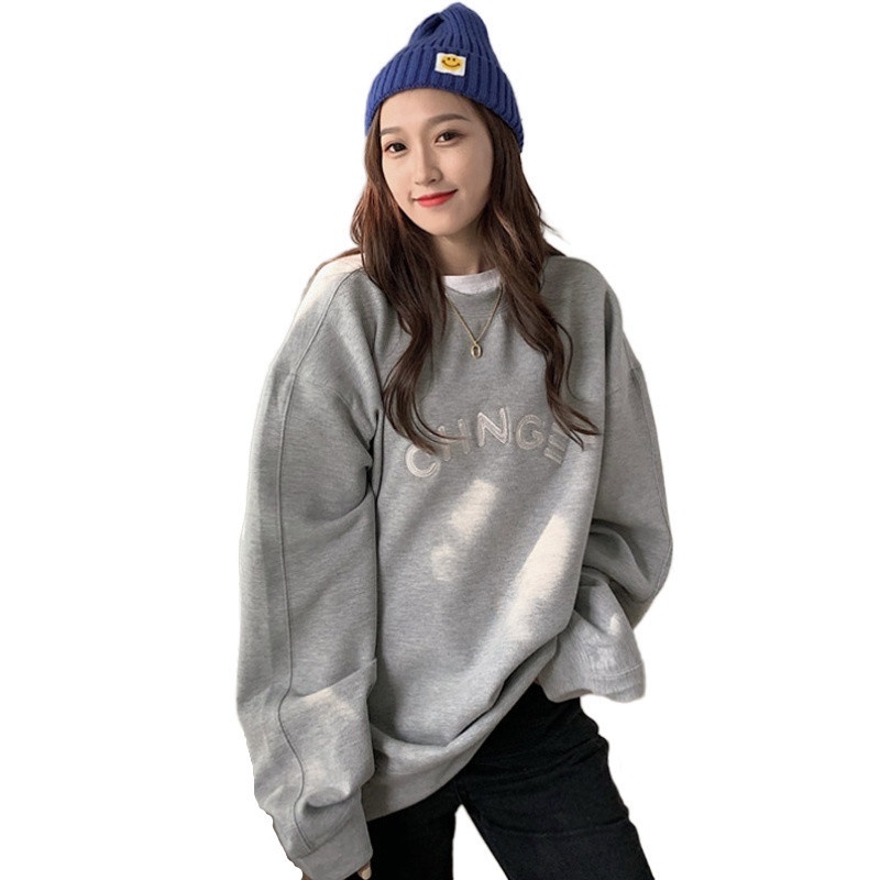 Áo sweater IELGY dáng rộng in họa tiết phong cách harajuku Hàn Quốc dễ phối đồ thời trang