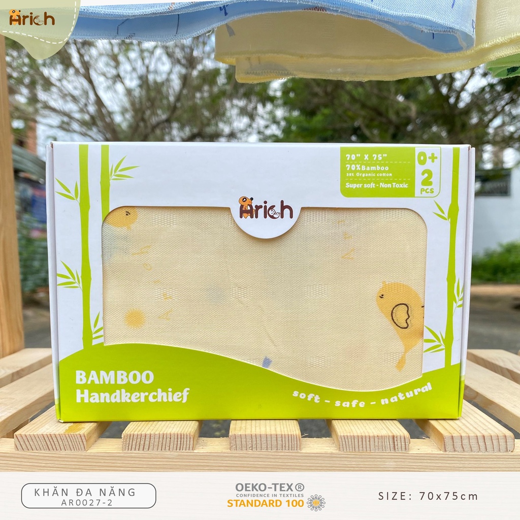 Khăn Sữa Sợi Tre Arich Cho Bé 30x30cm