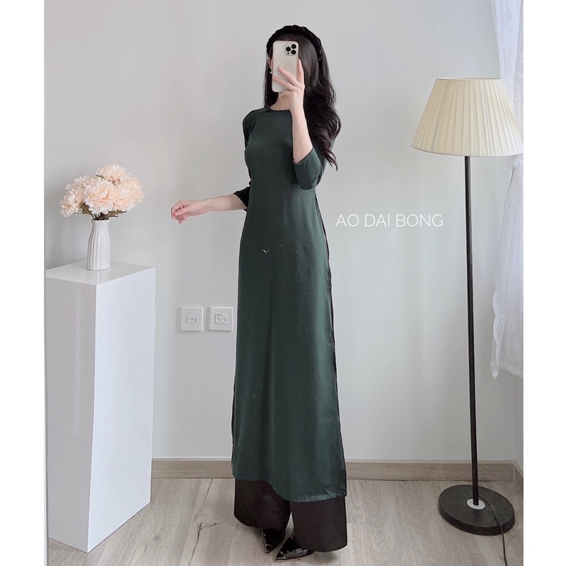 Áo dài suông cổ tròn thiết kế phong cách vintage GIÁ XƯỞNG&amp; FREE SHIP đi chùa,đi chụp ảnh( Size đọc phần mô tả)