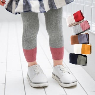 Quần legging len tăm phối gấu Quần tất len bé gái quần dài cho bé cực đẹp