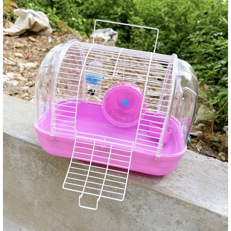 Lồng tổ chim mica mái vòm. Lồng mica nuôi hamster. Lồng phi thuyền nuôi hamster