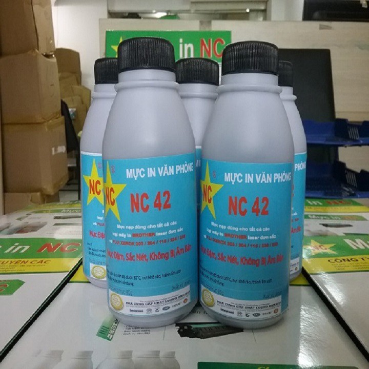 Bộ 2 chai mực nạp Fuji Xerox p115, p225 in rất sắc nét, không bị âm bản. Là Bình, hủ mực bơm, đổ hộp mực máy in