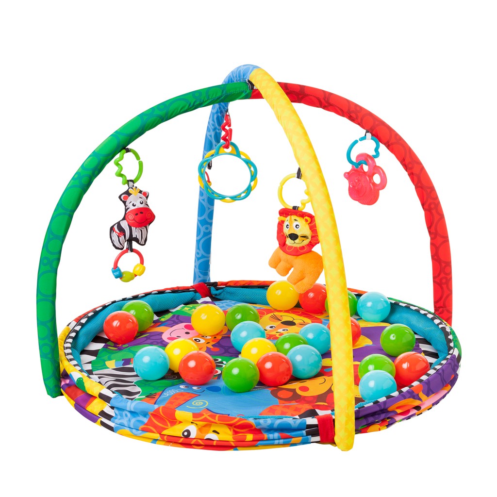 Nhà banh có đồ chơi treo nôi Playgro Ball Activity Nest, cho bé sơ sinh đến 24 tháng