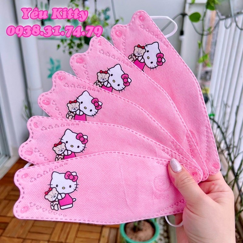 SET 5 KHẨU TRANG NGƯỜI LỚN KF94 HELLO KITTY