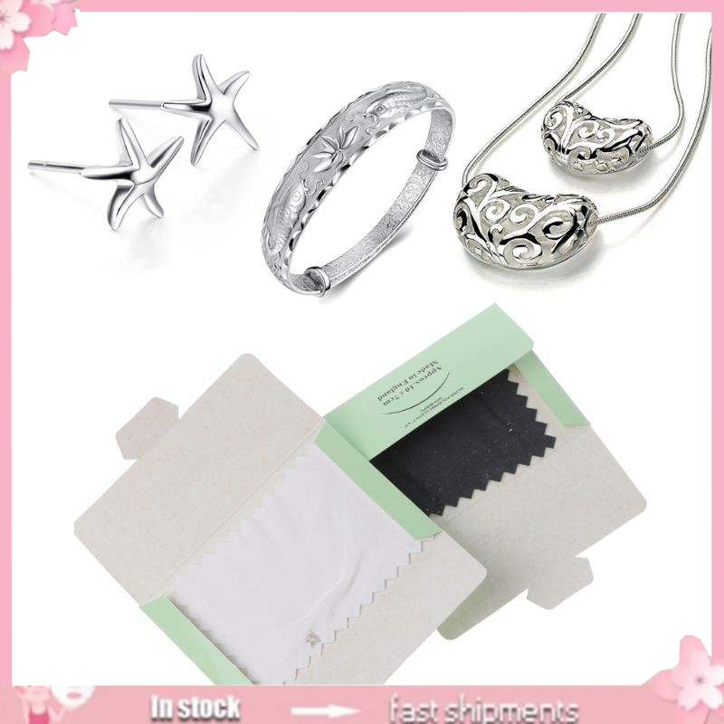 Bộ 10 miếng vải vệ sinh đánh bóng trang sức vàng bạc