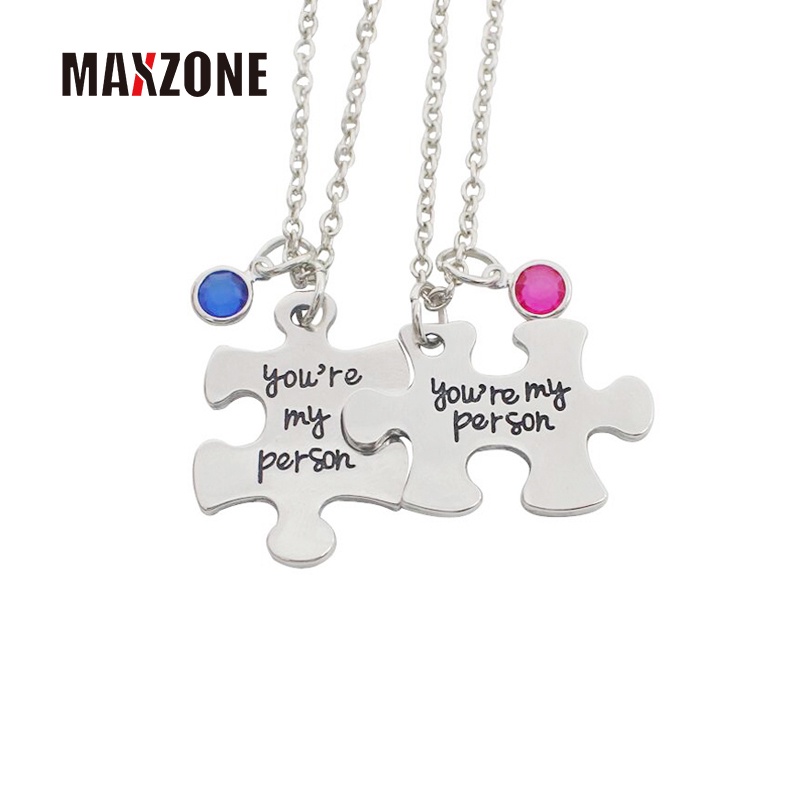 Vòng cổ Ghép Hình Bánh Pizza Trái Tim Ghép Thời Trang Cho Cặp Đôi Bạn Thân