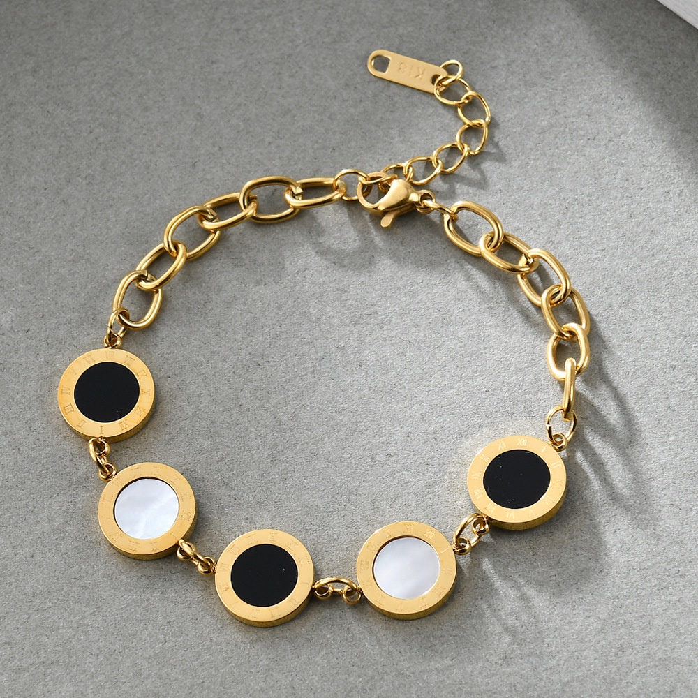 [FreeShip] Lắc tay vòng tay nữ titan năm vòng la mã S1-210-2 - CAM KẾT KHÔNG BAY MÀU