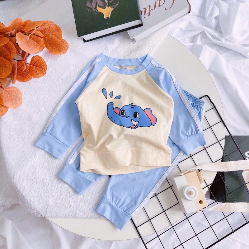 Bộ Dài Tay Thu Đông Cho Bé - Bộ cotton dài tay cho bé