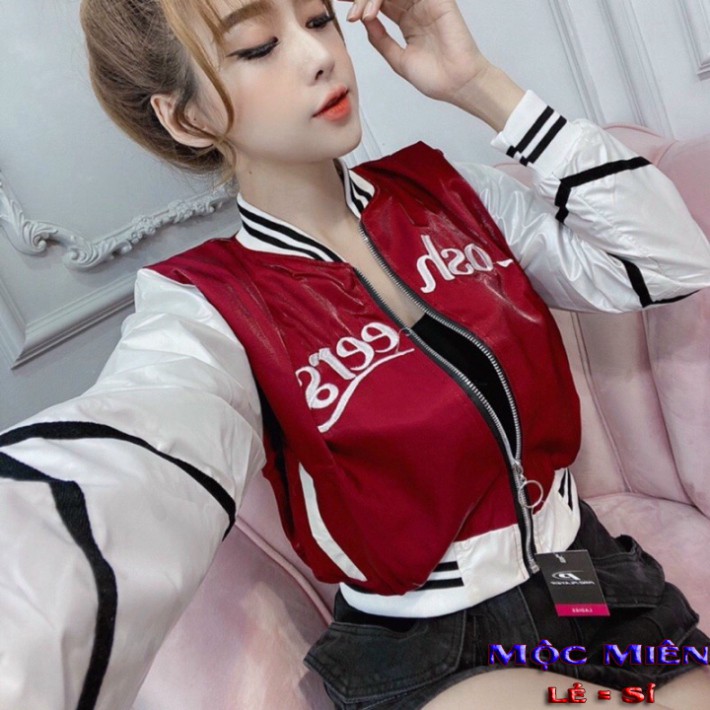 áo khoác nữ lửng phi xà cừ cổ bóng chày mẫu mới 2021 - NEW
