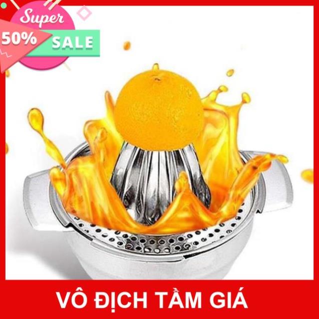 Dụng Cụ Vắt Cam Inox Tiện Dụng Tại Nhà, Nắp Vắt Cam Nhựa Việt Nhật Kèm Khay Đựng Nước Vắt