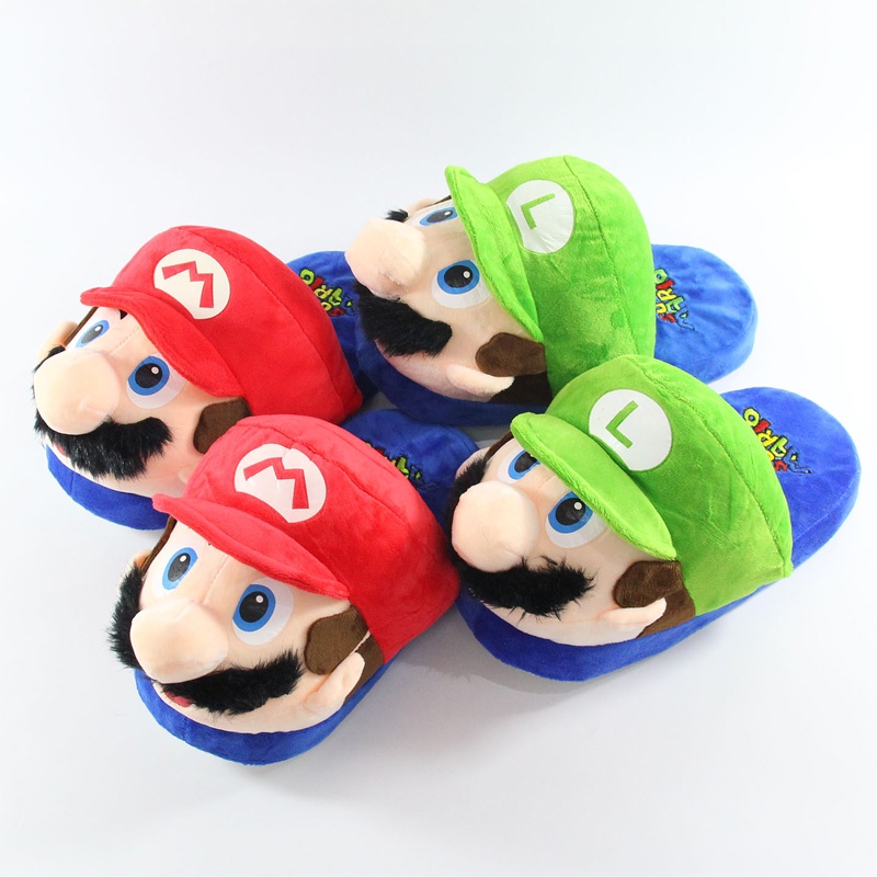 NINTENDO Dép Bông Đi Trong Nhà Hình super mario 27cm