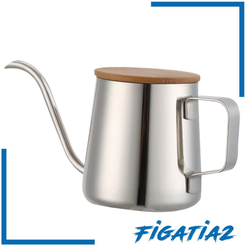[FIGATIA2]Gooseneck Hand Drip Coffee Pot Stainless Steel Pour Over Tea Kettle 250ml