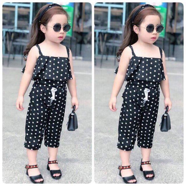 Set bộ chấm bi cực xinh bé gái