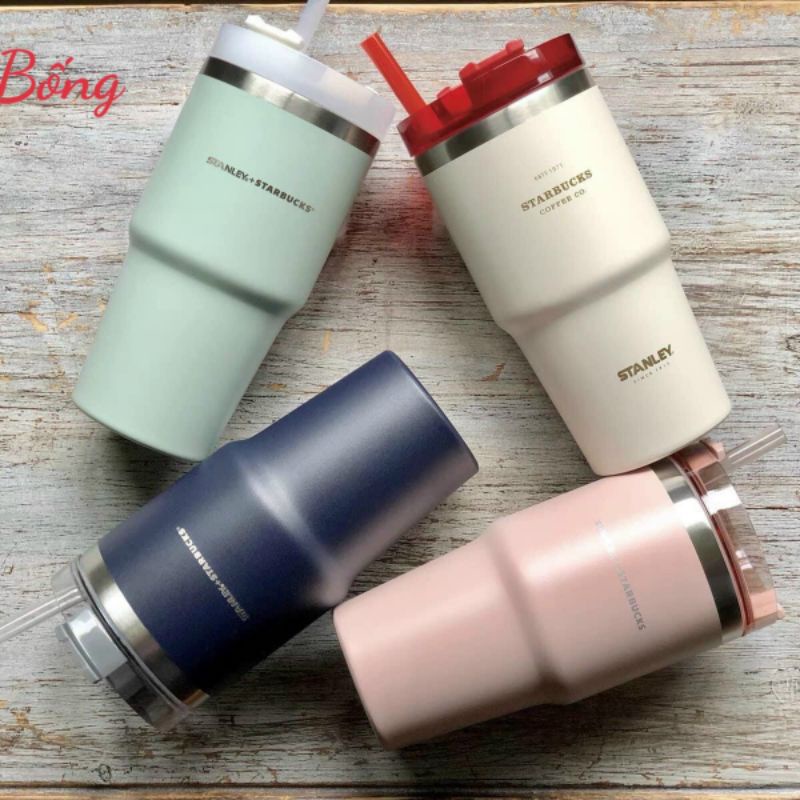Cốc giữ nhiệt starbuck, bình giữ nhiệt cao cấp lõi inox 304, ly đựng nước
