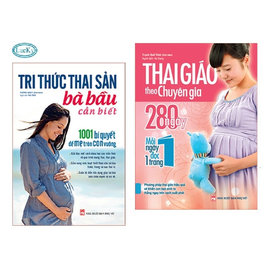 Sách: Combo 2 cuốn (Tri Thức Thai Sản Bà Bầu Cần Biết + Thai Giáo Theo Chuyên Gia)