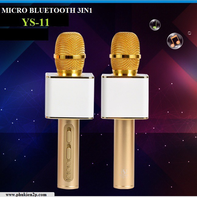 Micro karaoke YS11 3 in 1 giá rẻ - BH 3 tháng | YS-11 | YS 11 | Micro karaoke bluetooth YS11 shop