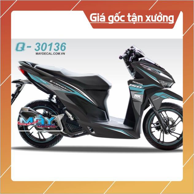 Tem rời vario 150 dán xe đen 3 lớp ko bay màu