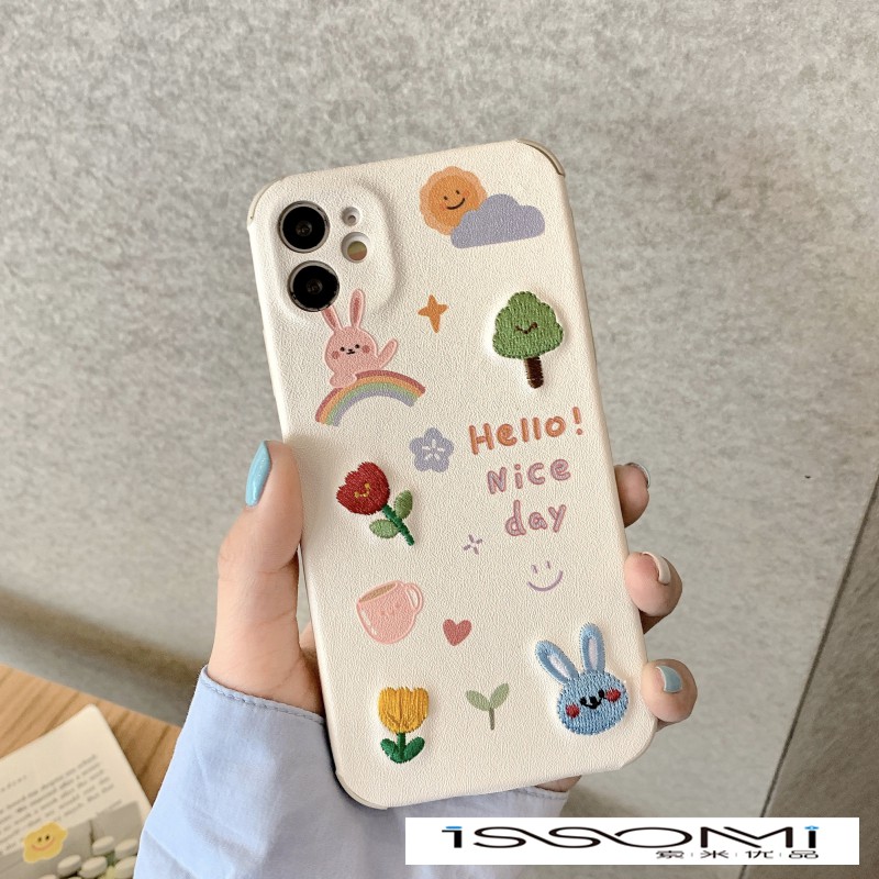 Ốp Điện Thoại Thêu Họa Tiết Hoạt Hình Đáng Yêu Cho Iphone X Xs 12 11pro Max | BigBuy360 - bigbuy360.vn