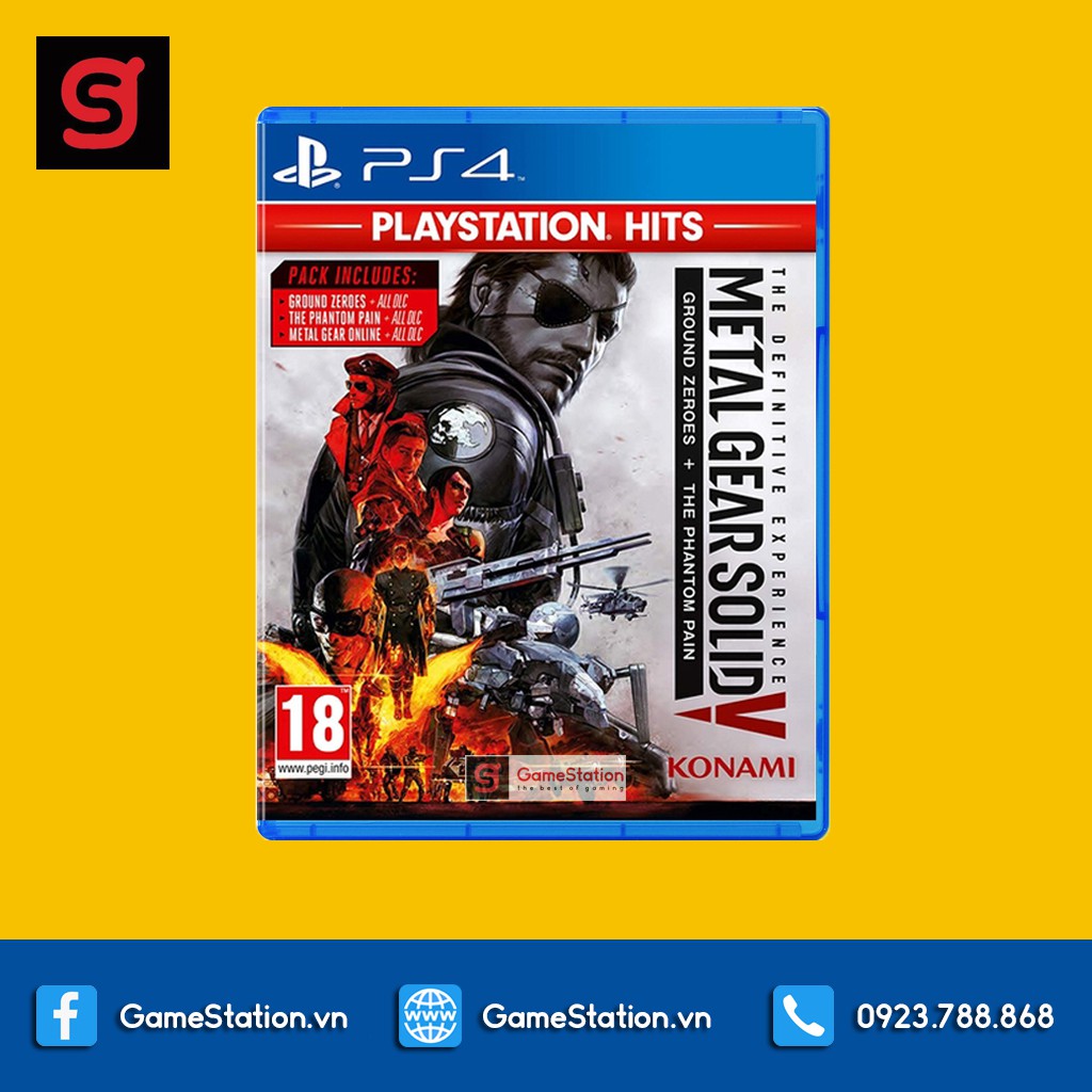 [Freeship toàn quốc từ 50k] Đĩa Game PS4: Metal Gear Solid 5 The Definitive Playstation Hits - hệ EU