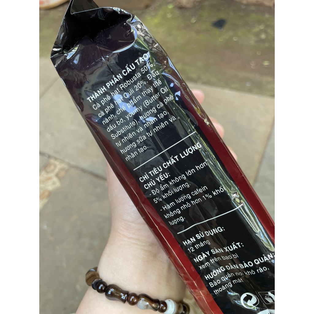 500gr Cà phê bột Bảo Ngọc - Thành phần hạt Coffee Robusta & Culi nguyên chất rang mộc