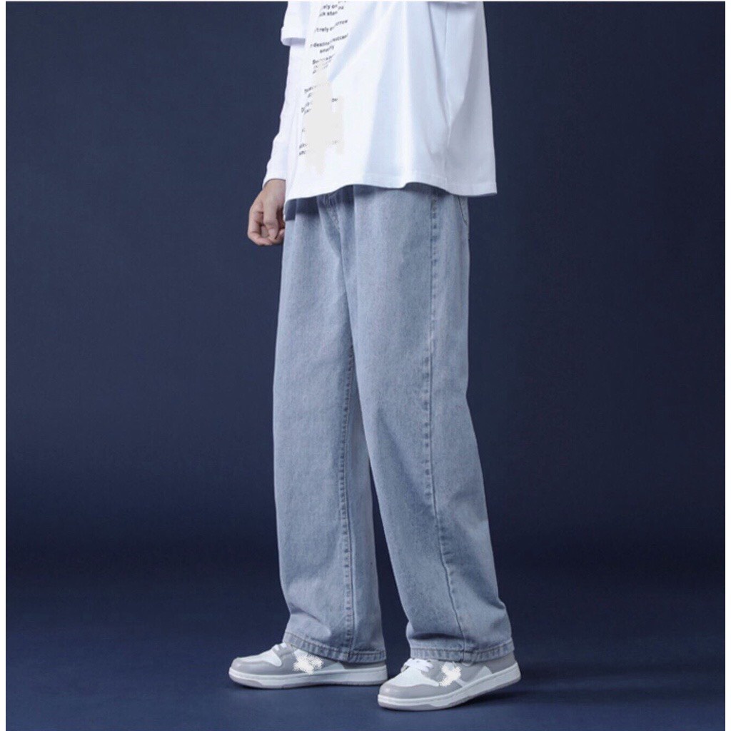 Quần Bò Nam Ống Rộng Chất Liệu Cao Cấp Thời Trang Unisex
