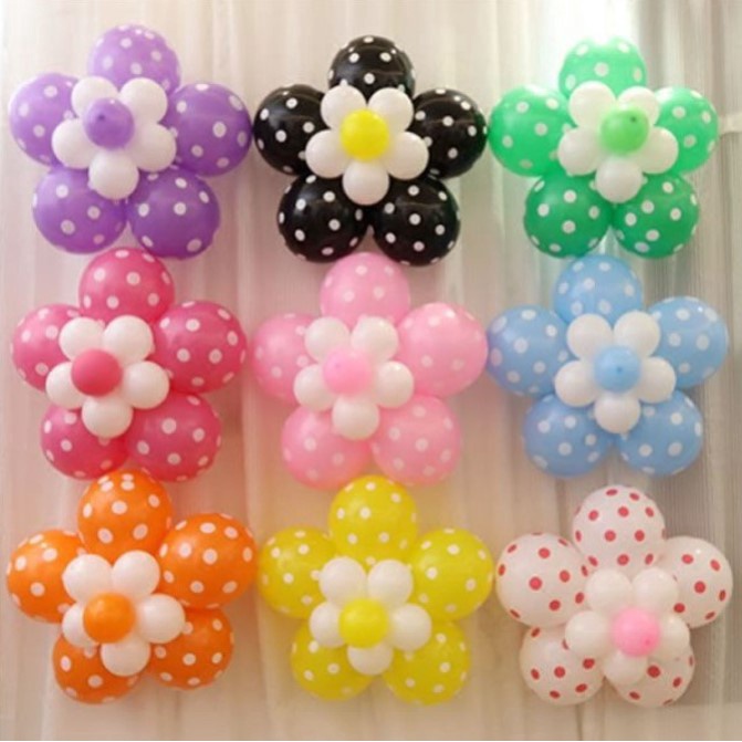 Miếng Nhựa Kết Bong Bóng Thành Hình Bông Hoa trang trí sinh nhật, Miếng hoa nhựa kết bong bóng trang trí sinh nhật