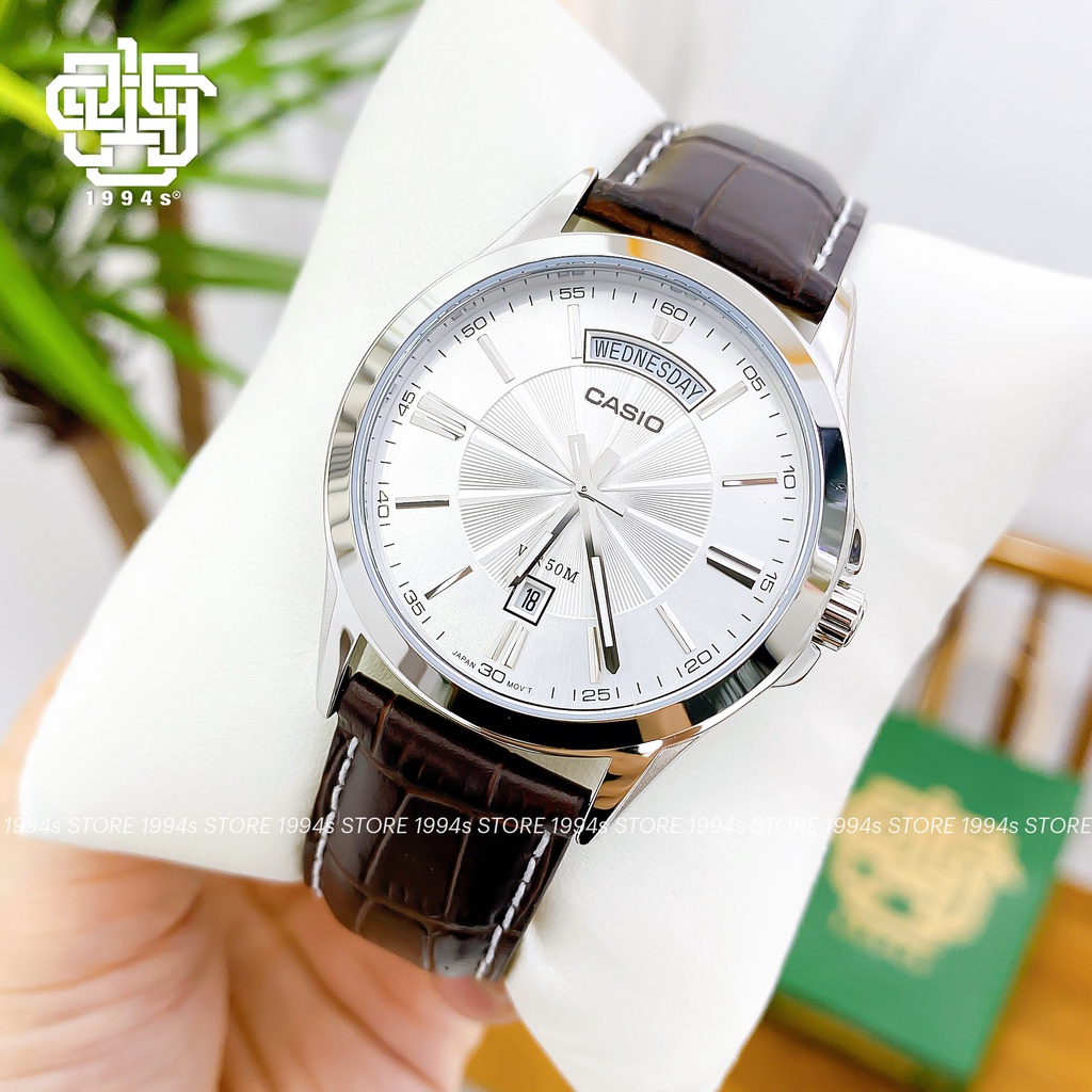 Đồng hồ nam Casio MTP-1381 / MTP-1381L-7A dây da thật chính hãng