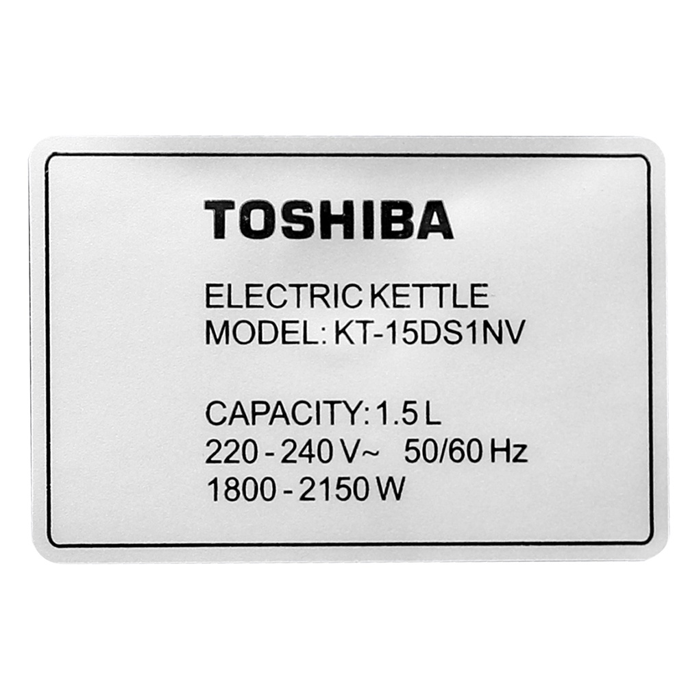 [Mã ELHADEV giảm 4% đơn 300K] Bình đun siêu tốc Toshiba 1.5 lít KT-15DS1NV