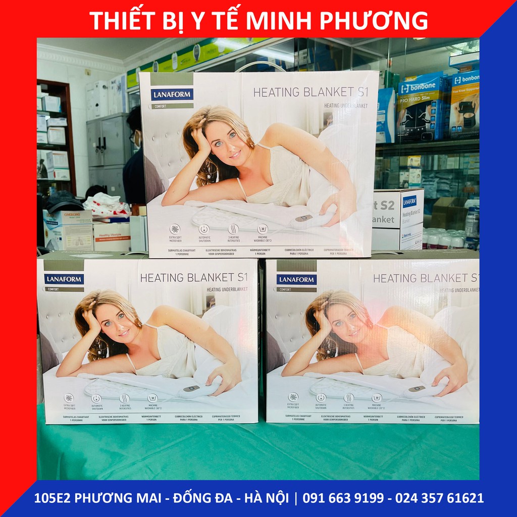 Chăn điện đơn, chăn điện đôi sưởi ấm LANAFORM nhập khẩu Bỉ