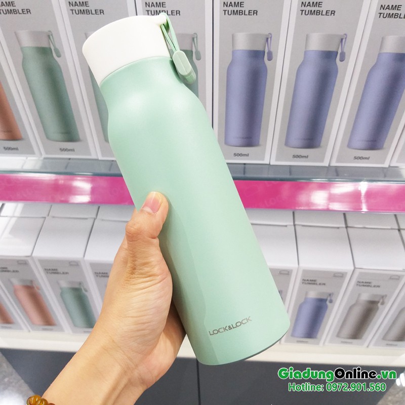 Bình giữ nhiệt Lock&Lock Name Tumbler LHC4125GRN 500ml - Màu xanh lá
