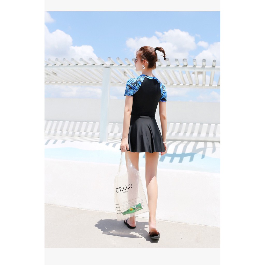 Bộ đồ bơi Bikini đi biển nữ phong cách Hàn Quốc quần dạng váy F.DYRRA - Có sẵn 2 màu | BigBuy360 - bigbuy360.vn